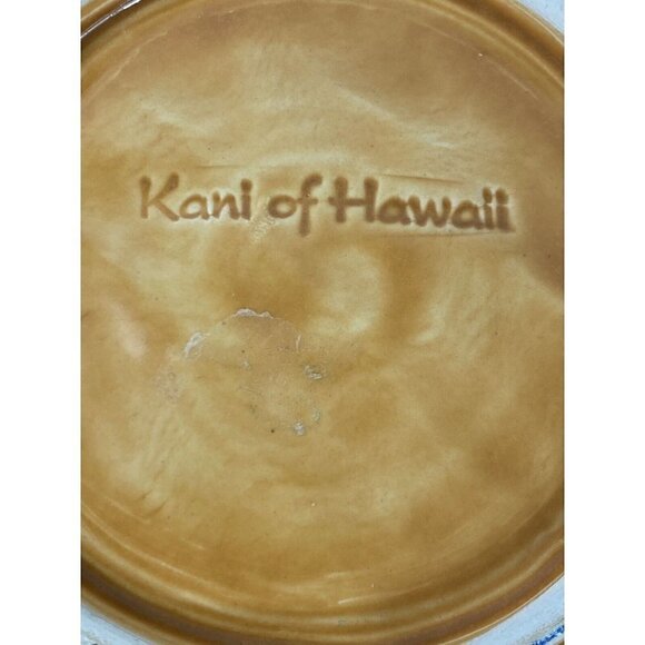 Kani of Hawaii Handmade Hibiscus 11.5” Bowl Basketweave Sunflower Ceramic Bowl - Picture 8 of 12